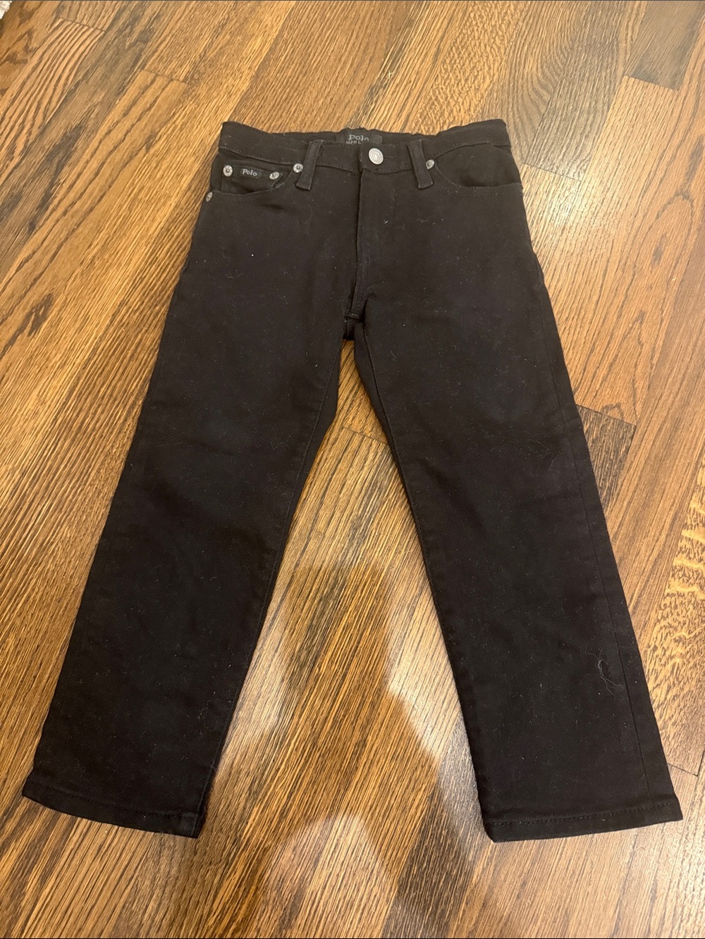 Boys Polo Ralph Lauren Hampton Black Slim Straight 5 Pocket Denim Jean